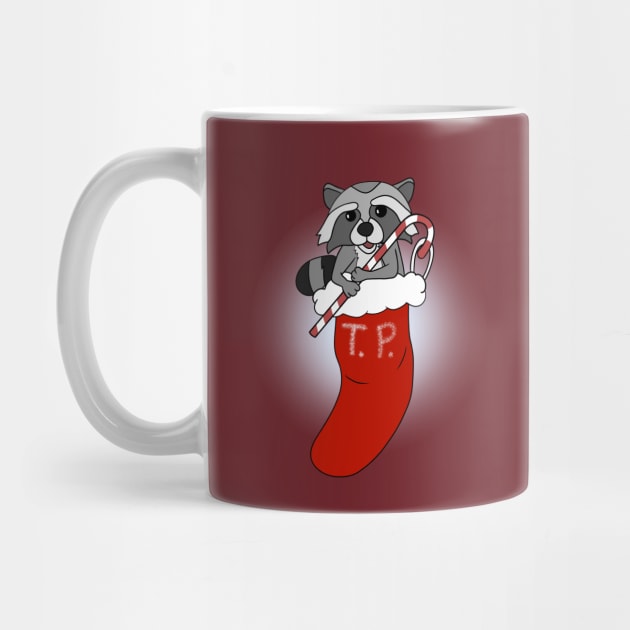 Trash Panda Christmas Stocking (white glow) by Smagnaferous